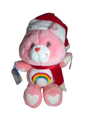 Care Bears Cheer Bear Plush Toy 20th Anniversary Holiday Edition Santa Hat Scarf